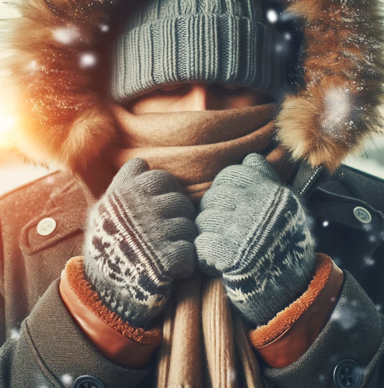 پوشیدن لباسهای محافظ در برابر سرما